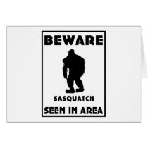 Beware of Sasquatch Poster Greeting Card