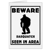 Beware of Sasquatch Poster Cards