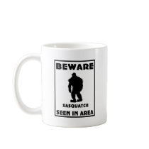 Beware of Sasquatch Poster Coffee Mug