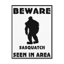 Beware of Sasquatch Poster Postcards