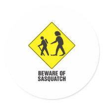 Beware of Sasquatch stickers by doonidesigns Beware of Sasquatch stickers