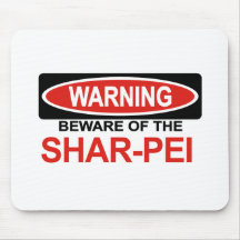 Beware Of Shar-Pei Mouse Mat