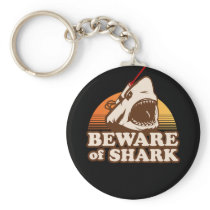Beware of Sharks with Frickin' Laser Beams Key Chains