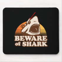 Beware of Sharks with Frickin' Laser Beams Mouse Pad