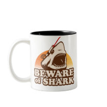 Beware of Sharks with Frickin' Laser Beams Mugs