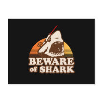 Beware of Sharks with Frickin' Laser Beams Postcard