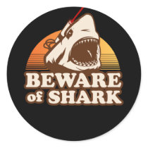 Beware of Sharks with Frickin' Laser Beams Stickers