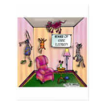 Beware of Static Electricity Postcards
