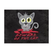 Beware Of The Cat Postcard postcards
