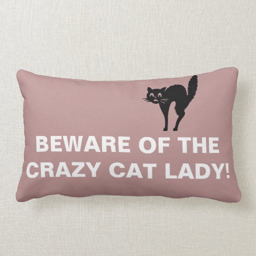 cat lady pillow