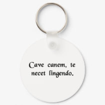 Beware of the dog, he may lick you to death. key chain