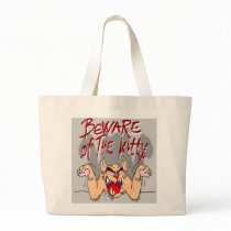 Beware of the Kitty Tote bags