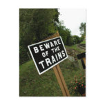 Beware of the trains, Crowcombe Heathfield station Post Card