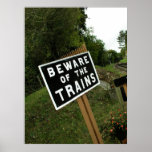 Beware of the trains, Crowcombe Heathfield station Posters