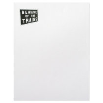 Beware of the trains letterhead design