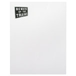 Beware of the trains letterhead design