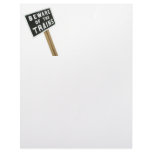 Beware of the trains letterhead template