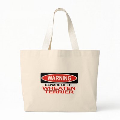 Beware Of Wheaten Terrier Tote Bags by Bewareofdogs