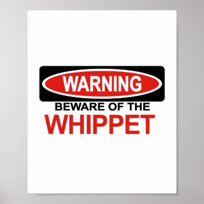 Beware Of Whippet Posters by Bewareofdogs