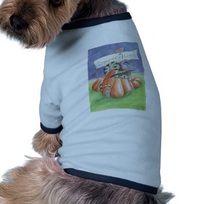 Beware Of Witch Cat Pet Tshirt by BeMusedArt