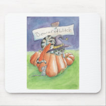 Beware Of Witch Cat mousepads