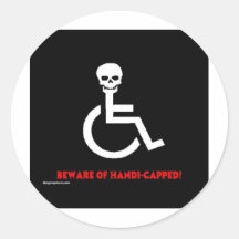 Beware Round Stickers