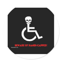 Beware Round Stickers