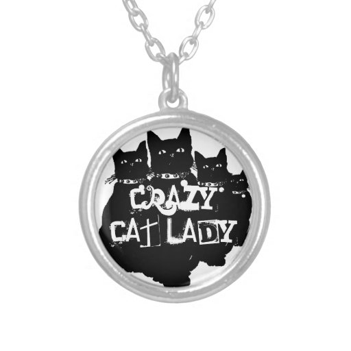 Beware the Black Cat Silver Plated Necklace Zazzle