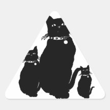 Beware the Black Cat Stickers
