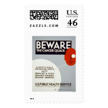 Beware The Cancer Quack 1938 WPA Stamp