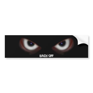 BEWARE THE EVIL EYES bumpersticker