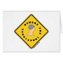 Beware The Irrational Yellow Diamond Warning Sign Cards