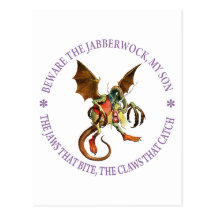 BEWARE THE JABBERWOCK, MY SON POST CARD