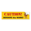 BEWARE the MARE bumper stickers