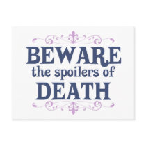 Beware the Spoilers of Death Postcard