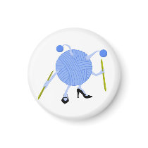 Beware the yarn gremlins! magnets by blabigail Beware the yarn gremlins! magnets