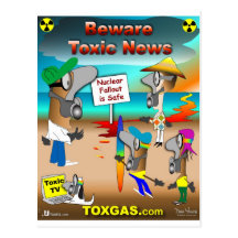 Beware Toxic News Postcard