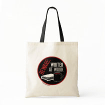 Beware: Writer at Work Tote Bags