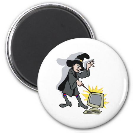 Bewitched Computer Refrigerator Magnets