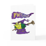 bewitched silly cartoon witch greeting card