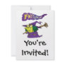 bewitched silly cartoon witch custom invitation