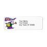 bewitched silly cartoon witch custom return address labels