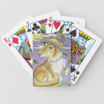 Bewitching Collie Dog Halloween Witch Cards playing cards