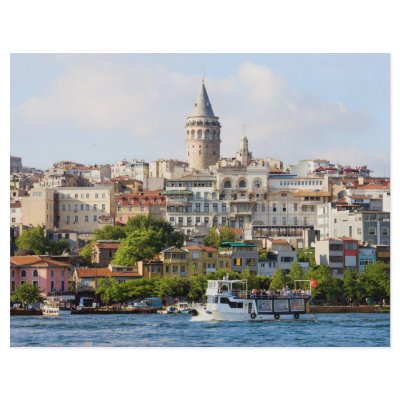 Beyoglu District and Galata Tower in Istanbul Personalized Flyer by rognar