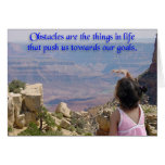 Beyond Our Obstacles Greeting Cards