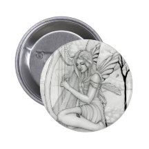 Beyond Time - fairy with harp Buttons