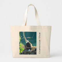 BEYR Bald Eagle Yukon River Tote Bags