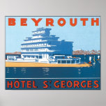 Beyrouth, Hotel  St. Georges Print