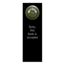 Bezet, occupied bookmark business card