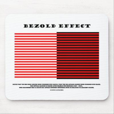 Bezold Effect (Optical Illusion) Mouse Pad by wordsunwords
